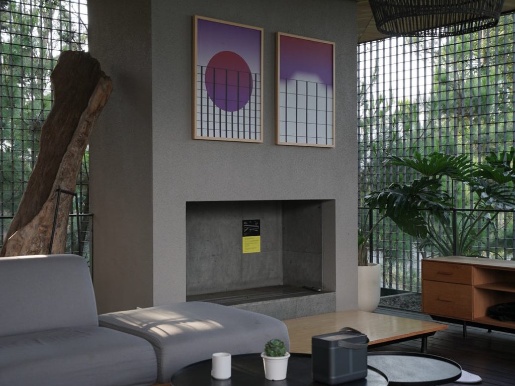 Salón de un piso con luz natural y ventanal